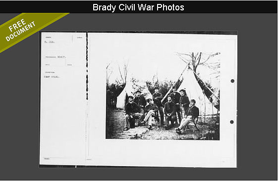 B-218 Camp Scene From the Mathew B Brady Collection of Civil War Photographs