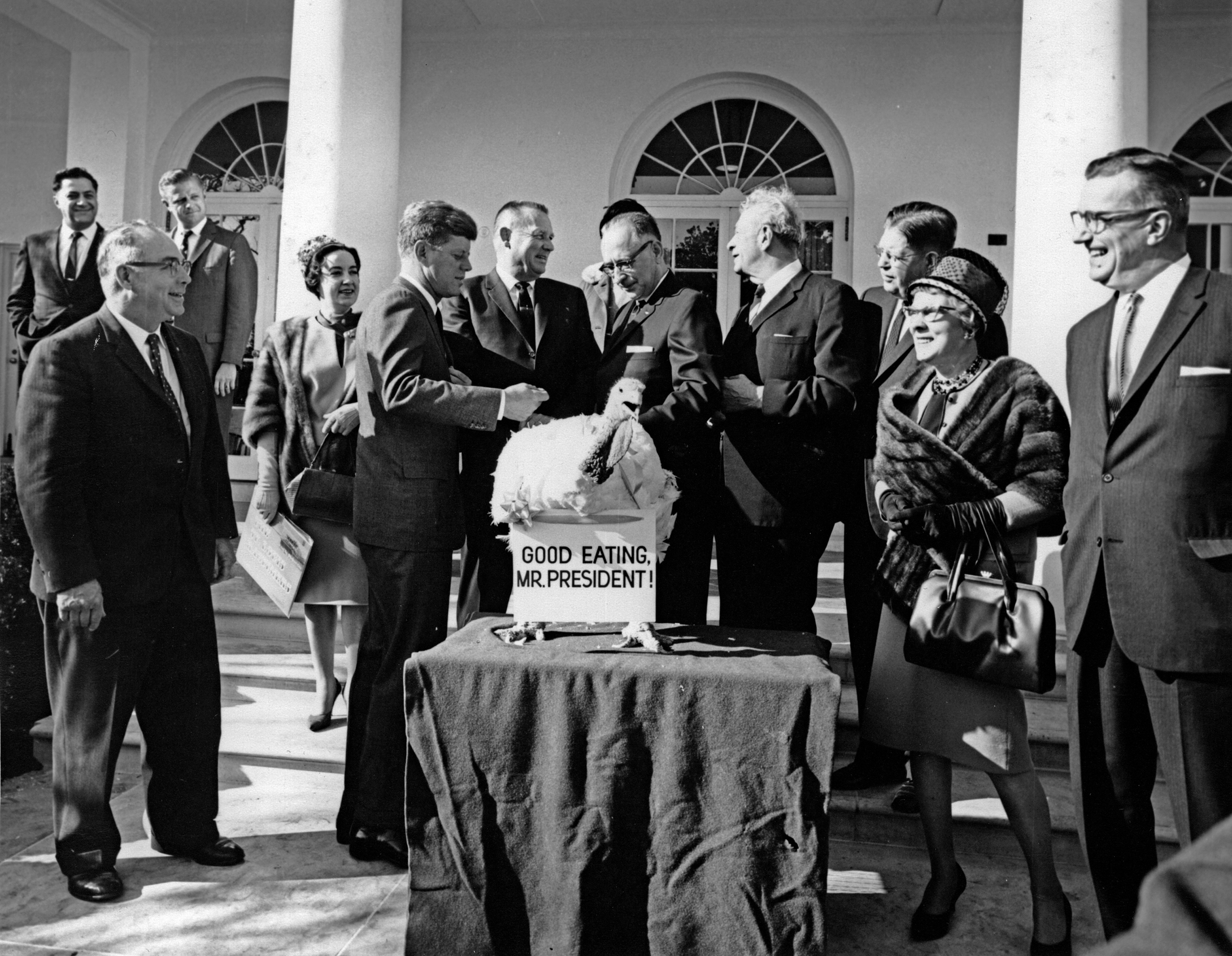 The President Receives Thanksgiving Turkey from Poultry and Egg National Board, Accompanied by Senator Everett M. Dirkson , 11/19/1963 The President Receives Thanksgiving Turkey from Poultry and Egg National Board, Accompanied by Senator Everett M. Dirkson , 11/19/1963