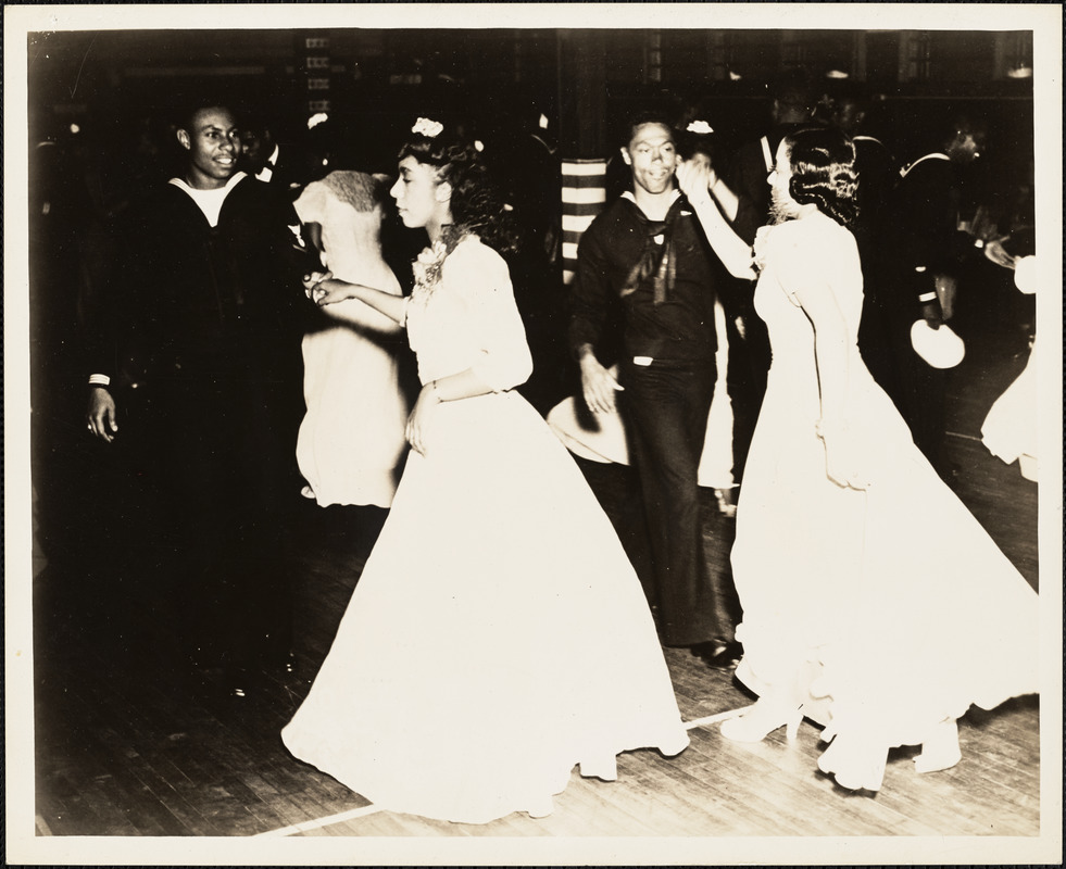 Dance at Frontier Base for Negro Personnel. 40 Girls from Boston. Negro Band from Squantum Naval Station or Quonset