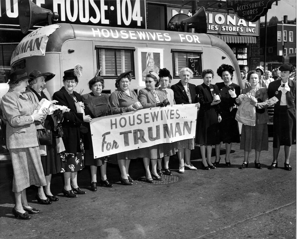 "Housewives for Truman" in New York, 1948