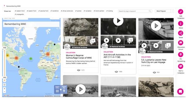 Remembering WWI collection on Historypin